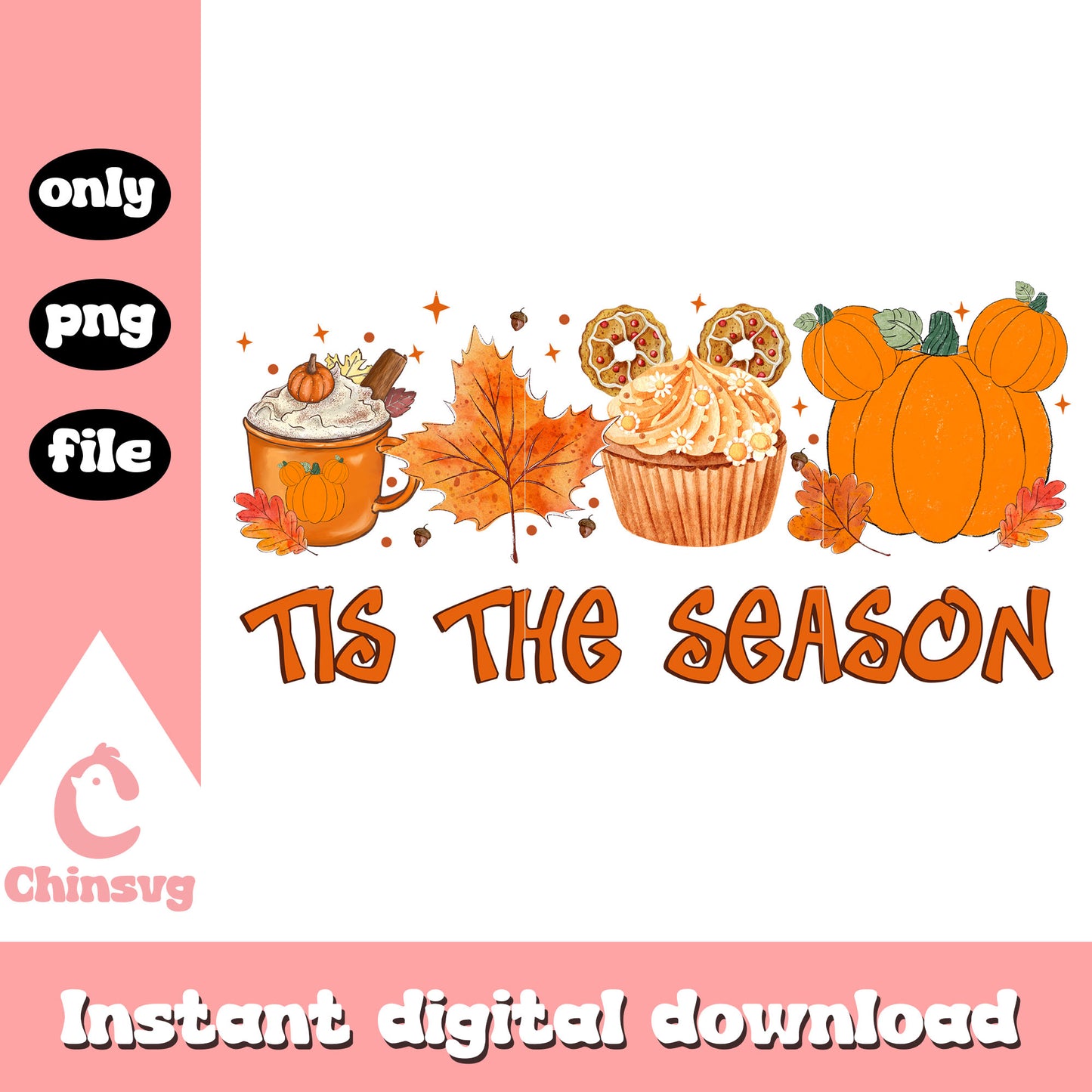 Tis the season autumn vibes design png, autumn season png