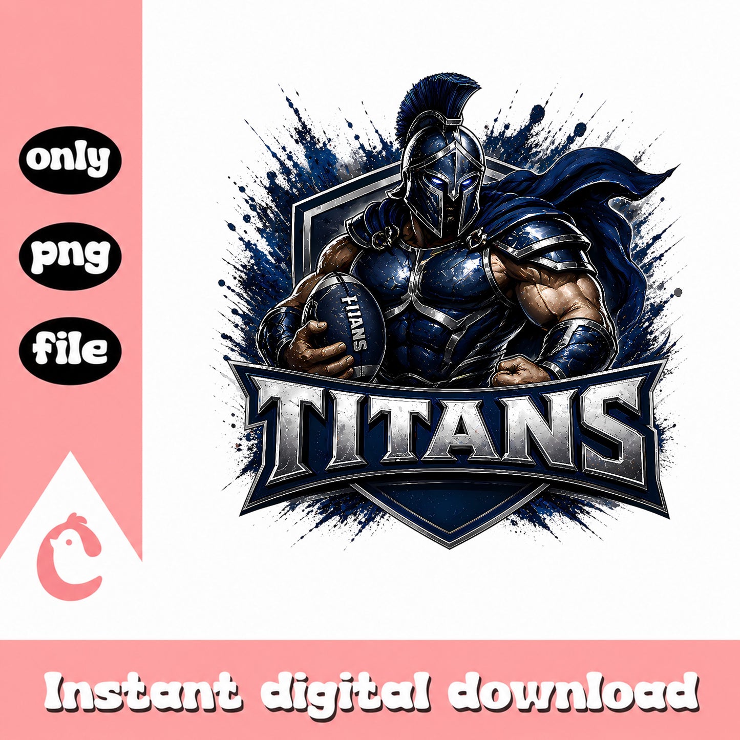 Titans Football Mascot PNG, Spartan Warrior Sports PNG, Team Logo PNG
