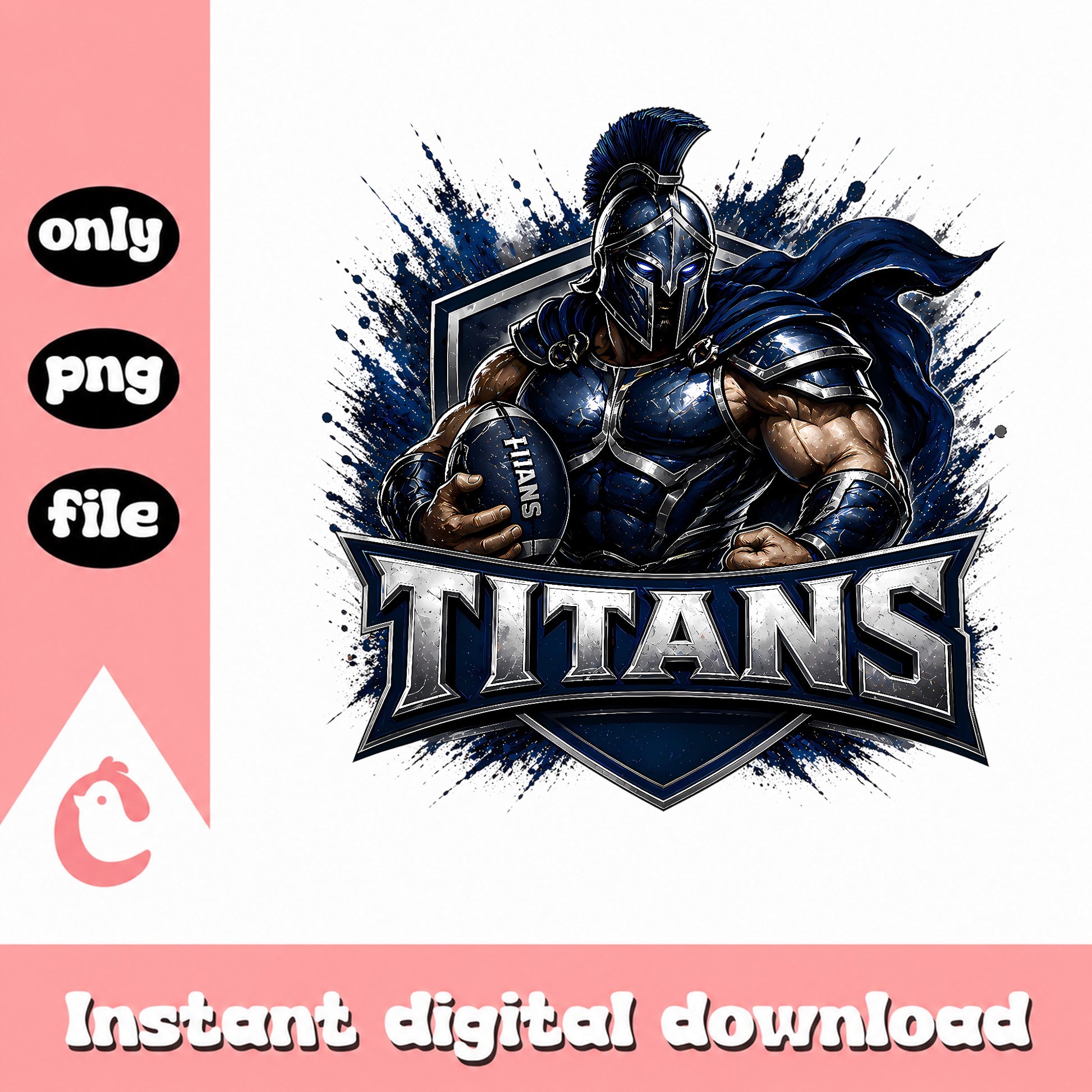 Titans Football Mascot PNG, Spartan Warrior Sports PNG, Team Logo PNG