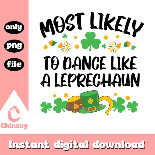 To dance like a leprechaun png, saint patricks day facts png