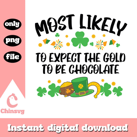 To expect the gold to be chocolate png, saint patricks day facts png