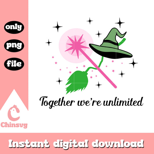 Together we're unlimited wicked movie png, wicked movie png