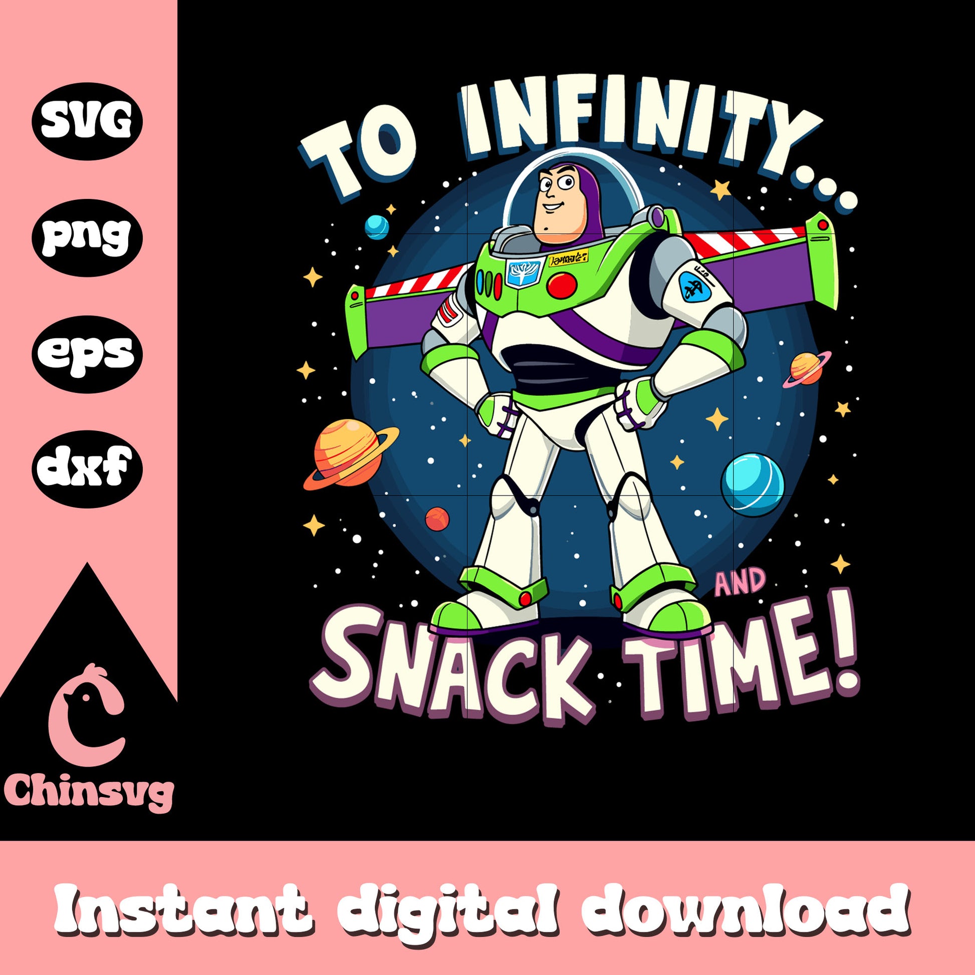 To infinity snack time buzz lightyear svg, toy story characters svg