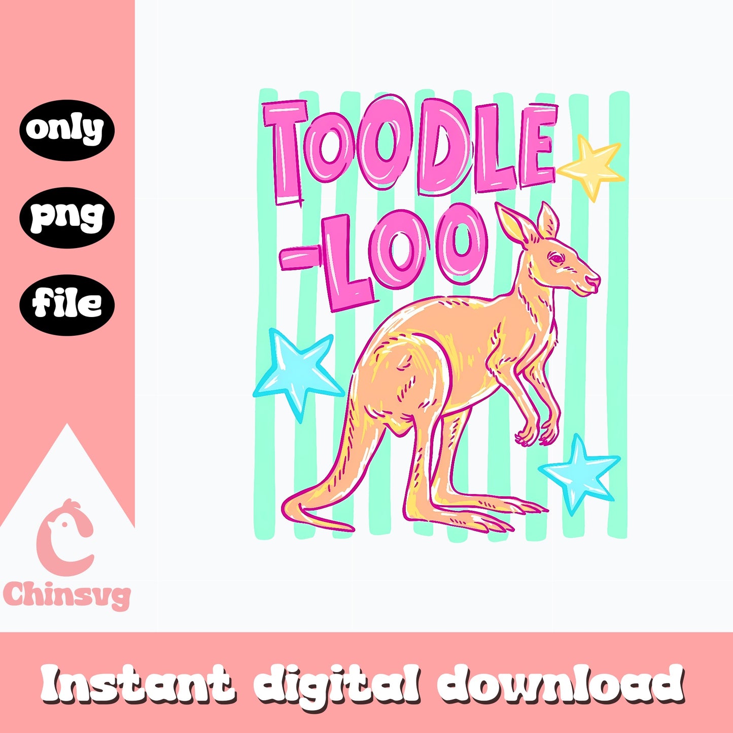 Toodle Loo Kangaroo PNG, Funny Kangaroo Shirt, Animal PNG