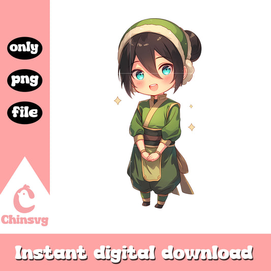 Toph Beifong cute chibi png, Toph Beifong png, earthbender png
