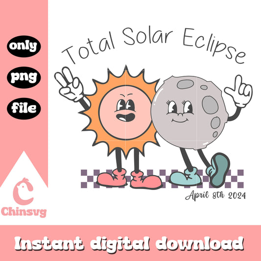 Total solar eclipse design png, moon and sun​ png, trending png