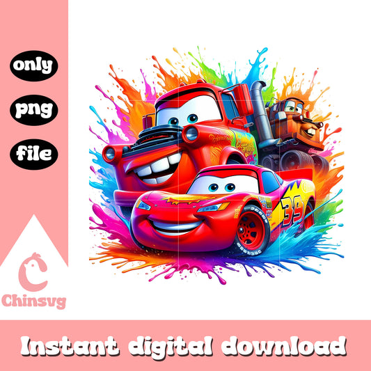 Tow mater and lightning mc queen character png, disney characters png
