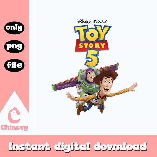 Toy Story 5 Buzz Woody PNG, Disney Pixar PNG, Clipart PNG