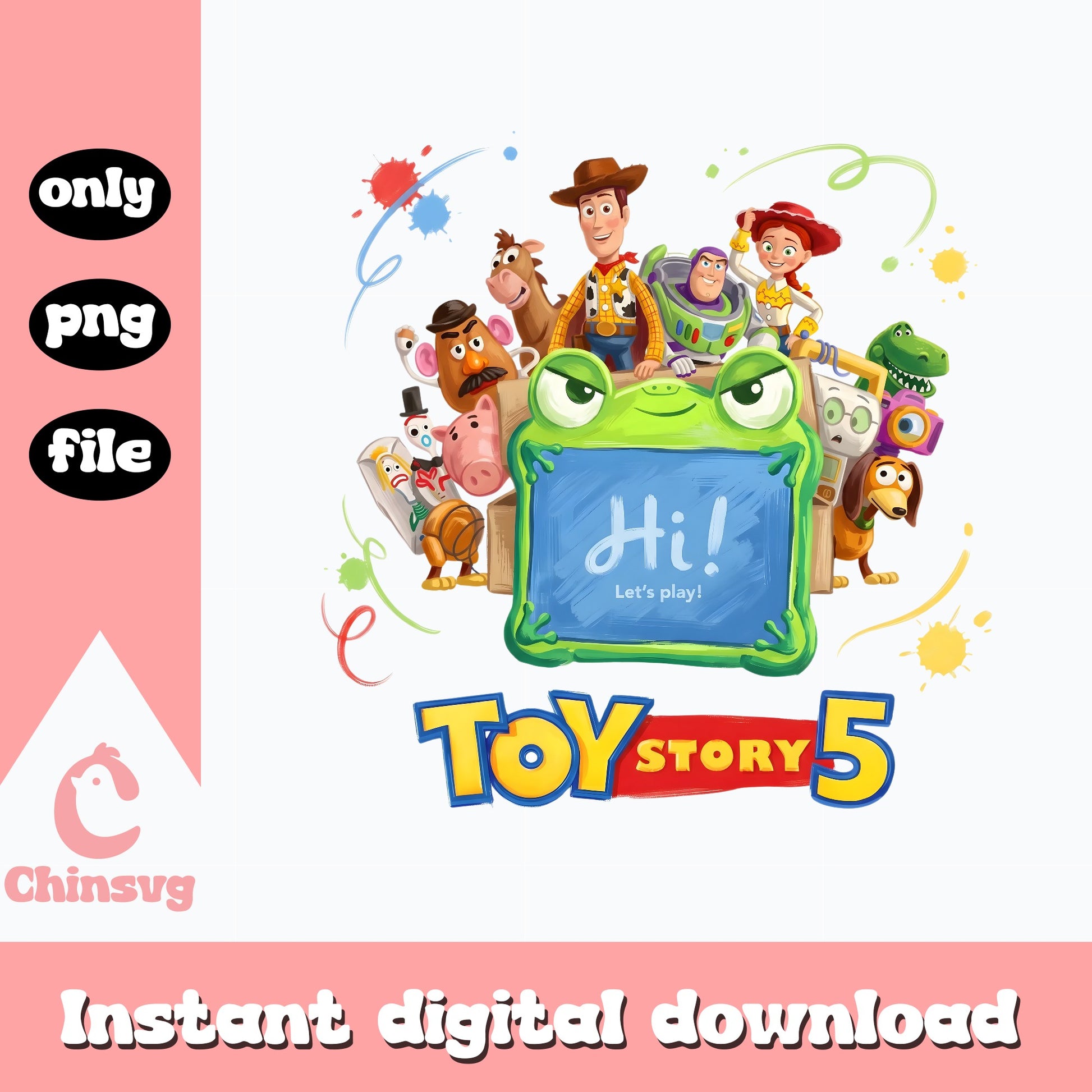 Toy Story 5 Characters Bundle PNG, Disney Pixar PNG, Woody PNG