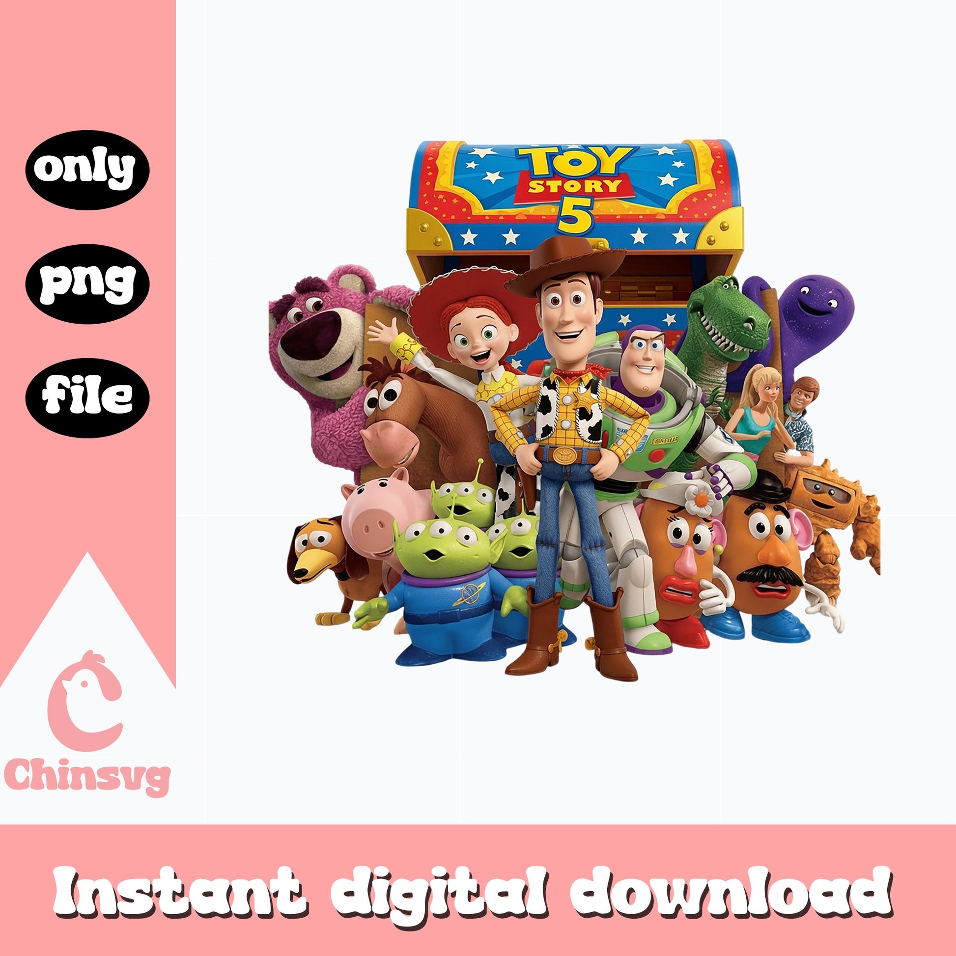 Toy Story 5 Characters PNG Bundle, Disney Pixar PNG, Woody PNG