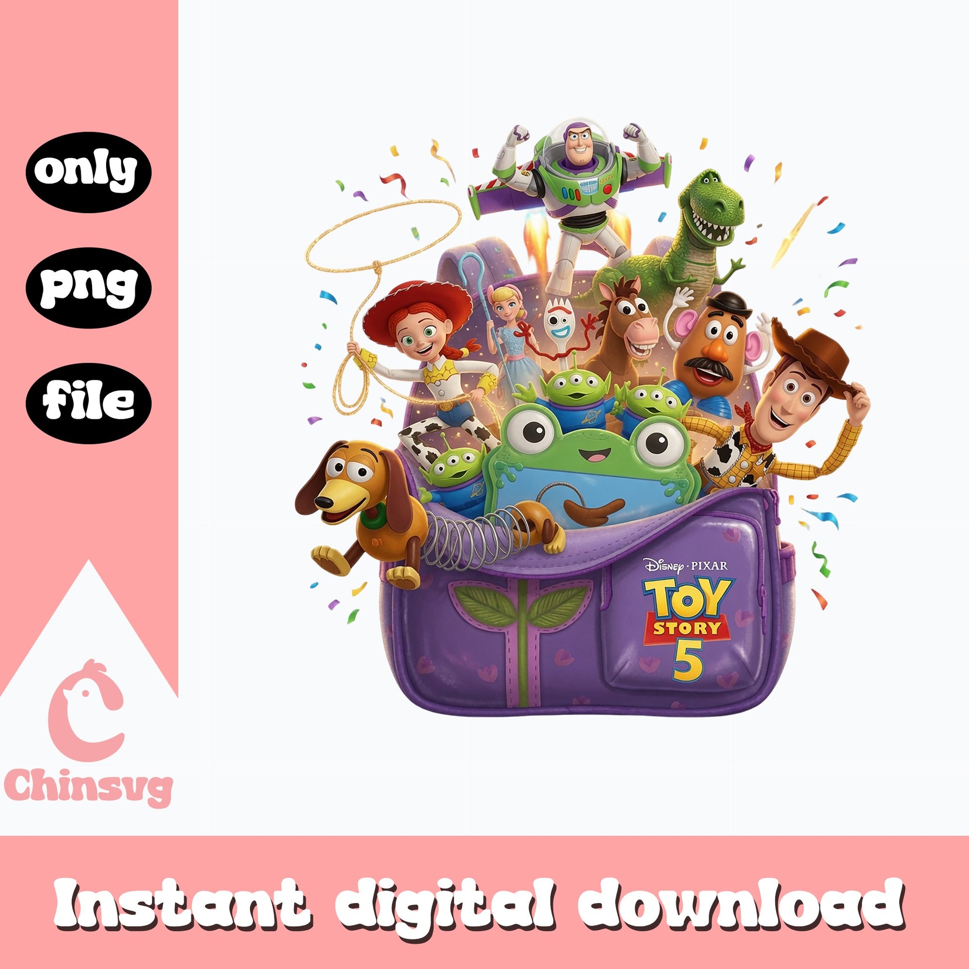 Toy Story 5 Characters PNG, Disney Pixar Woody Buzz PNG, Kids PNG
