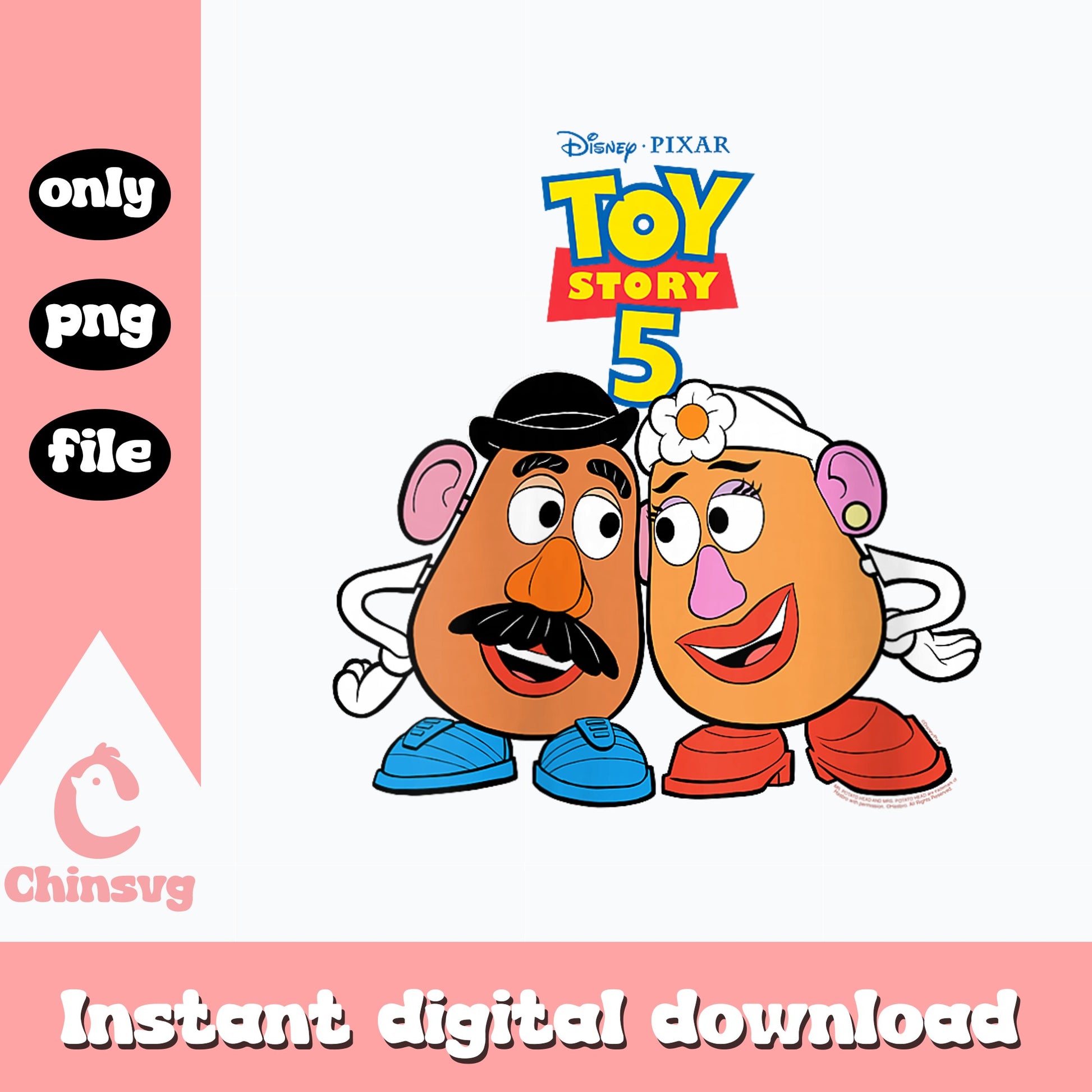 Toy Story 5 Mr And Mrs Potato Head PNG, Disney PNG, Pixar PNG