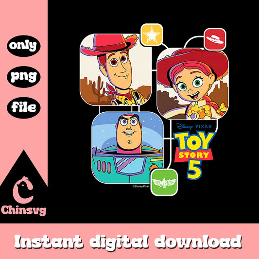 Toy Story 5 PNG, Woody Buzz Jessie Disney Pixar, Disney PNG