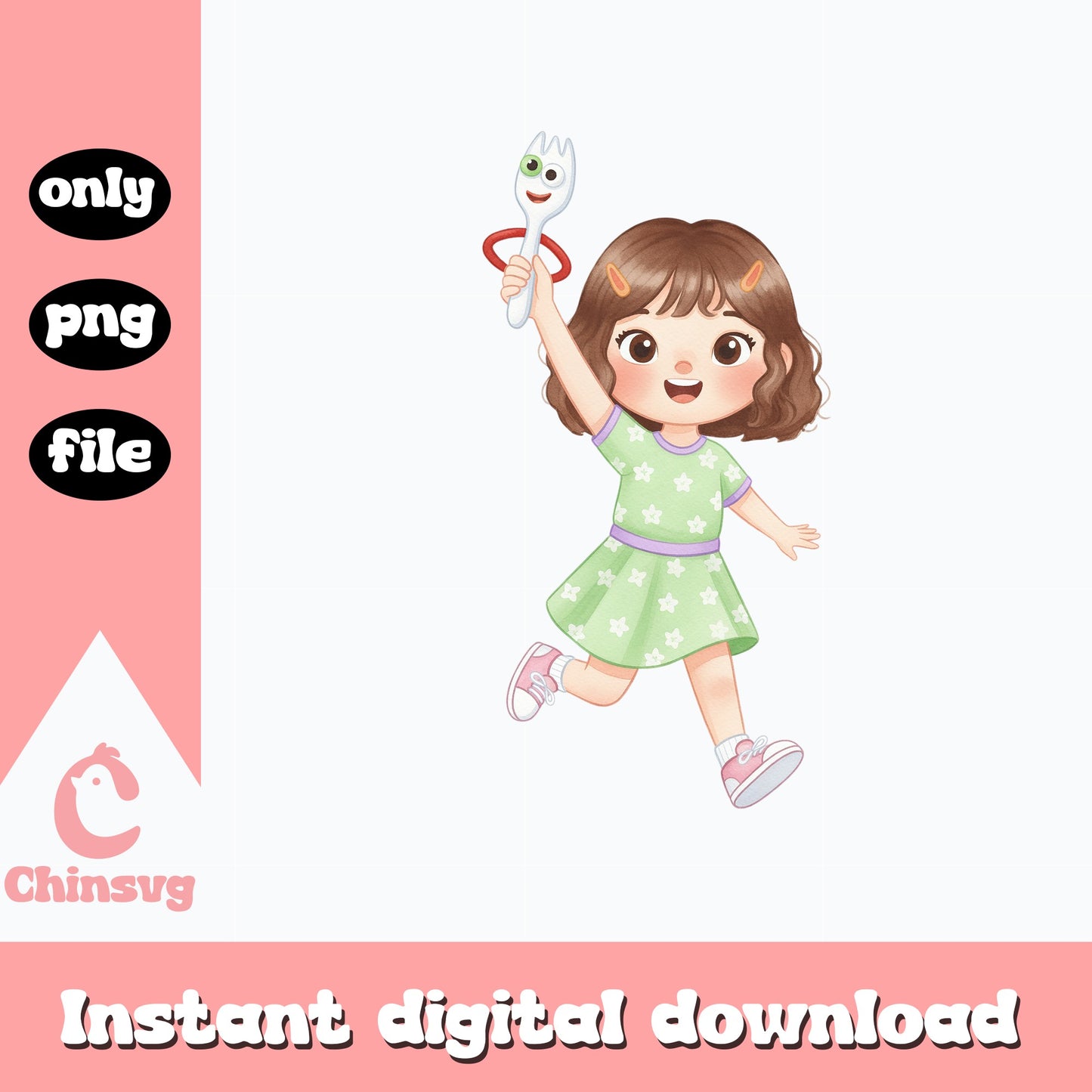 Toy Story Bonnie With Forky PNG, Disney Pixar PNG, Toy Story PNG