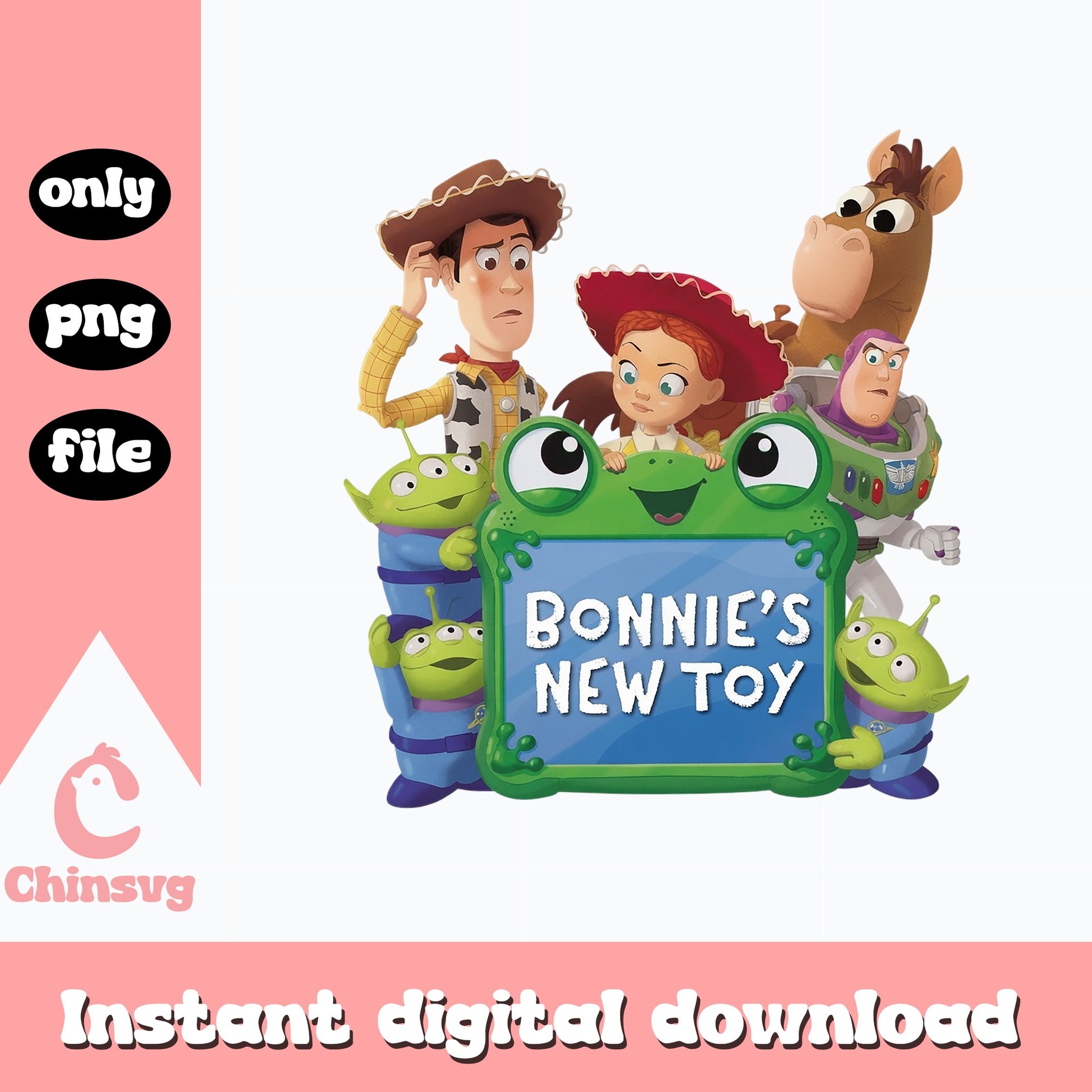 Toy Story Bonnie's New Toy PNG, Woody Buzz Lightyear PNG, Disney PNG