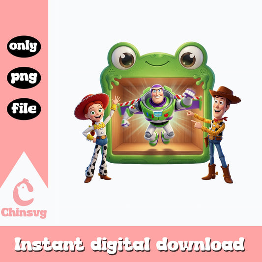 Toy Story Characters Frog Frame PNG, Buzz Lightyear PNG, Woody Jessie PNG