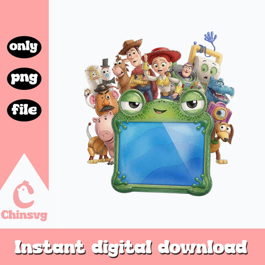 Toy Story Characters Frog Tablet PNG, Woody Buzz PNG, Disney PNG