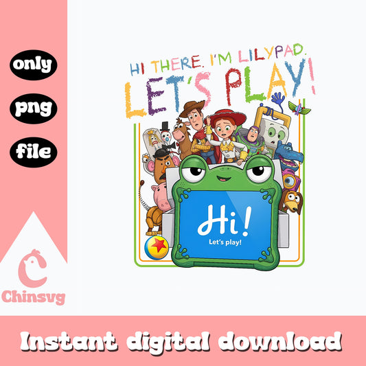 Toy Story Characters Lilypad Lets Play PNG, Disney Pixar PNG, Woody Buzz PNG