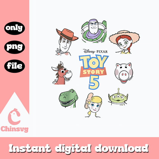 Toy Story Characters PNG Bundle, Disney Pixar PNG, Woody Buzz PNG