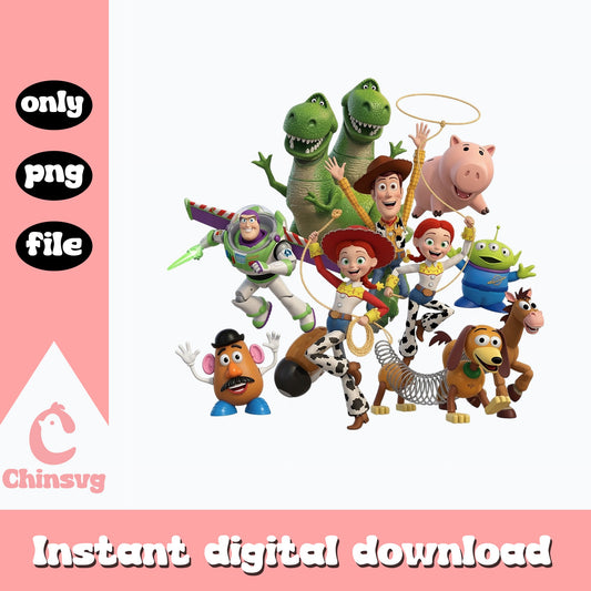 Toy Story Characters PNG Bundle, Woody Buzz Lightyear PNG, Disney PNG