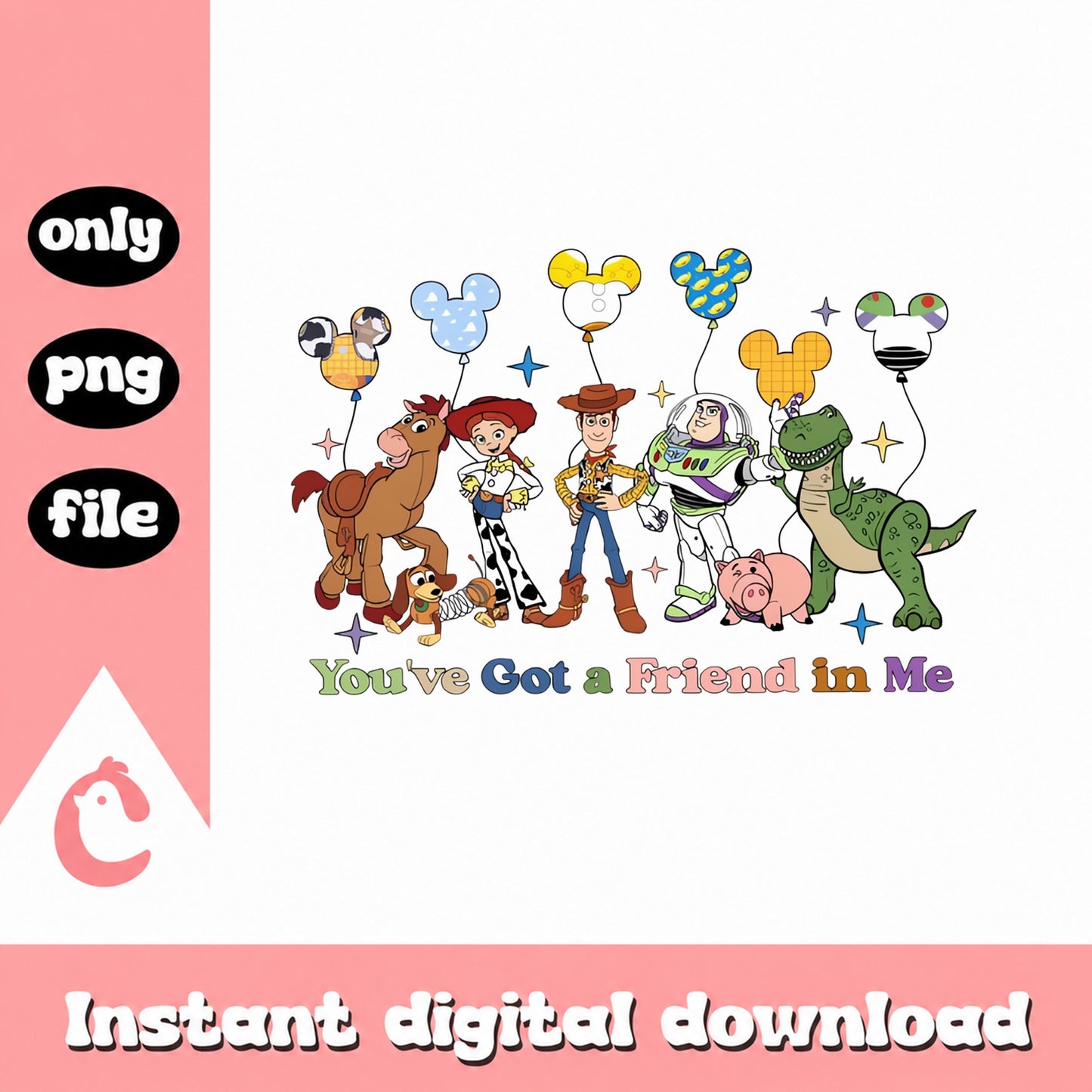 Toy Story Characters PNG, Disney Friends Clipart, PNG File