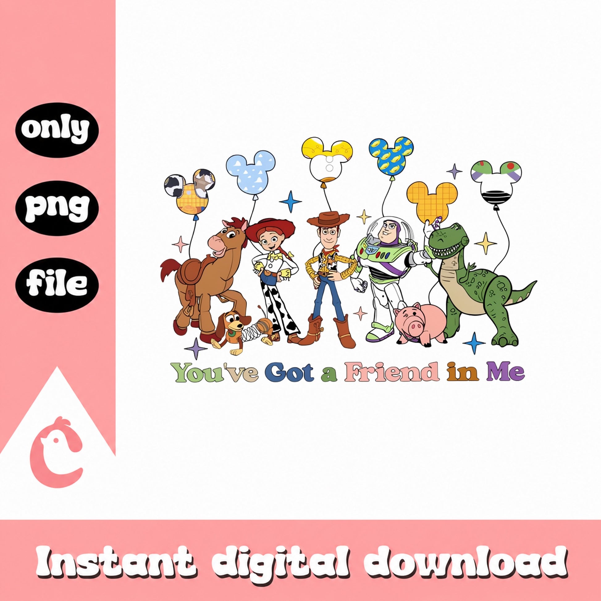Toy Story Characters PNG, Disney Friends Clipart, PNG File