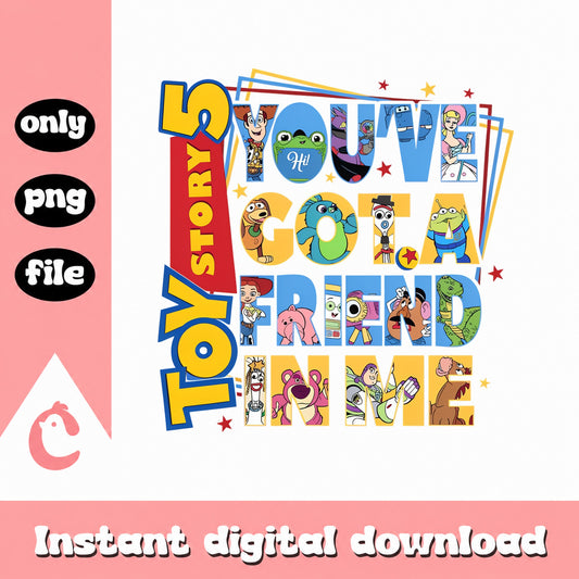 Toy Story Characters PNG, Disney Pixar Bundle, PNG File