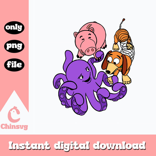 Toy Story Characters PNG, Hamm Slinky Dog PNG, Disney PNG