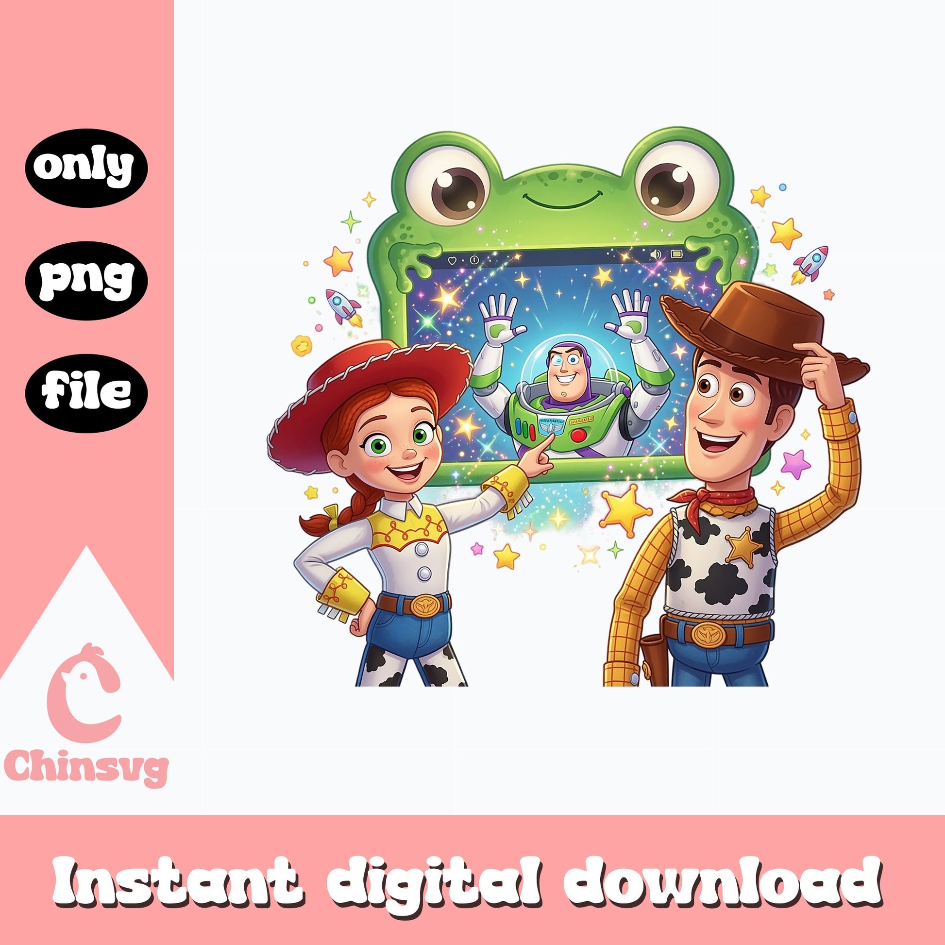 Toy Story Characters Woody Jessie Buzz PNG, Disney Pixar PNG, Kids PNG