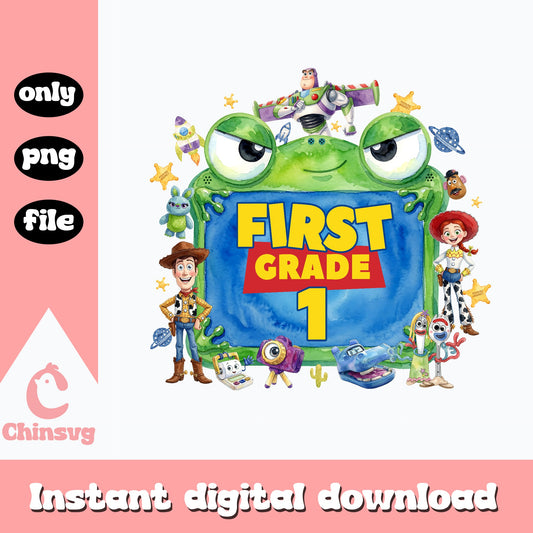 Toy Story First Grade PNG, Back To School PNG, Disney PNG