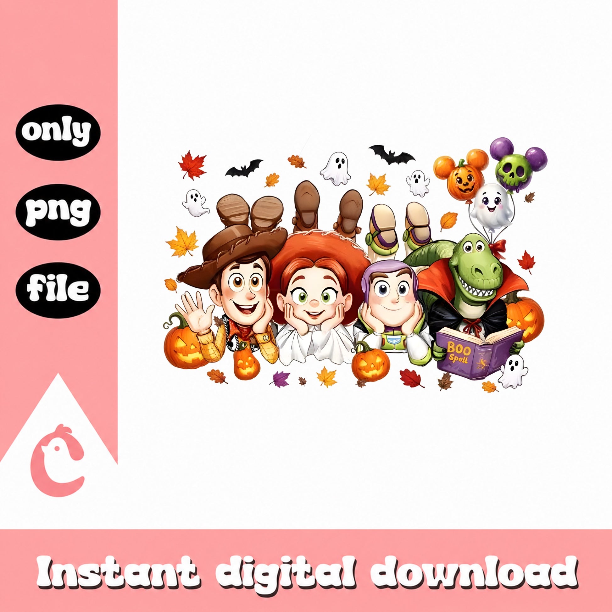 Toy Story Halloween PNG, Disney Characters Clipart, PNG File