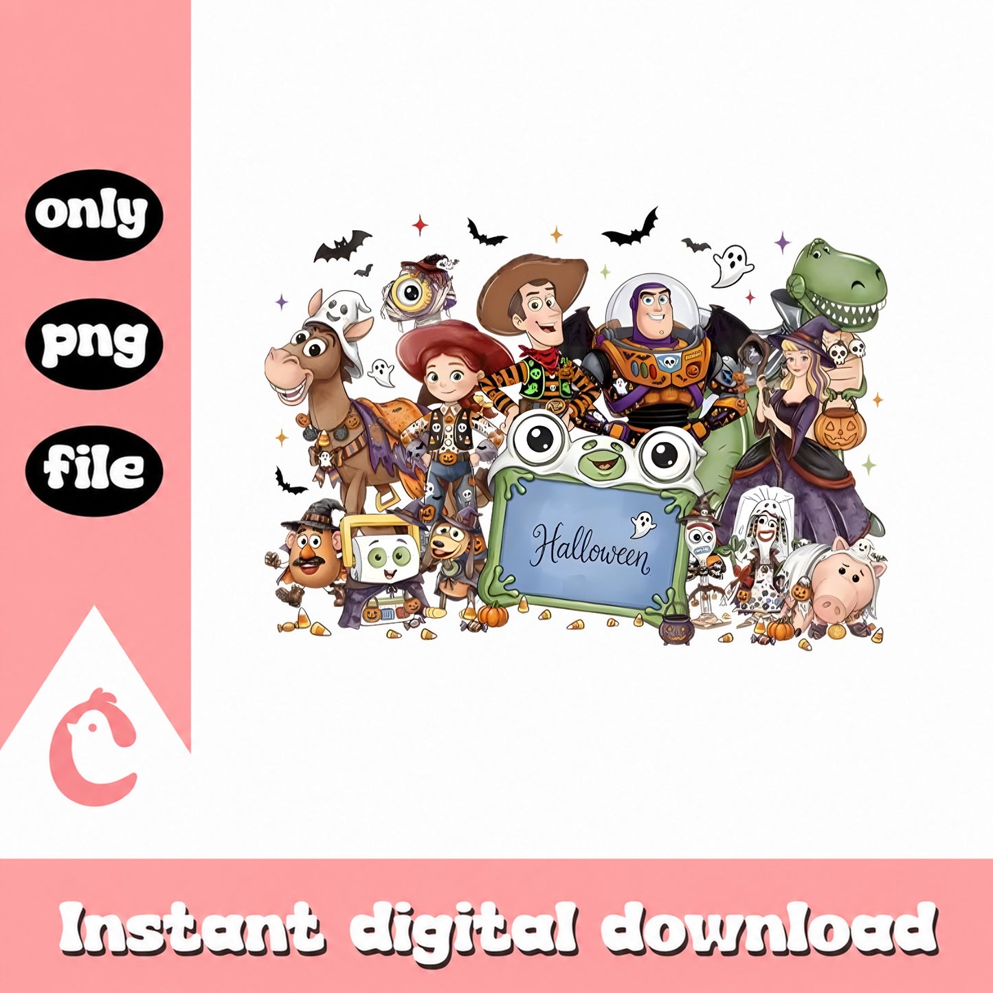 Toy Story Halloween PNG, Disney Characters, Halloween PNG