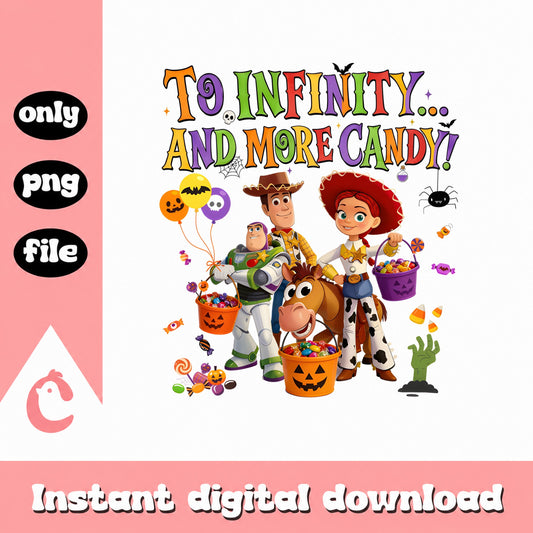 Toy Story Halloween PNG, To Infinity And More Candy, Disney PNG