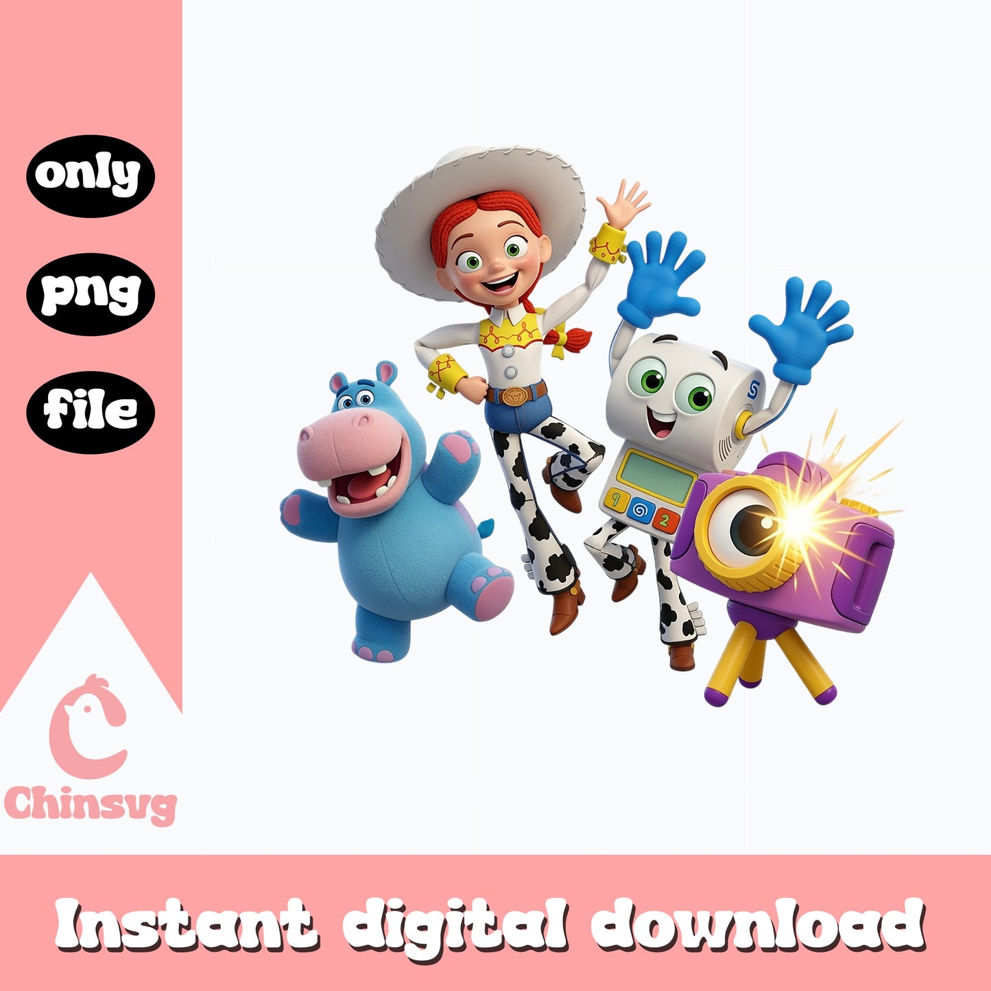 Toy Story Jessie And Friends PNG, Disney Toy Story PNG, Kids Birthday PNG