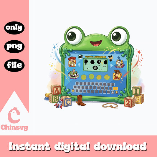 Toy Story Leapfrog Tablet PNG, Buzz Woody Jessie PNG, Disney PNG
