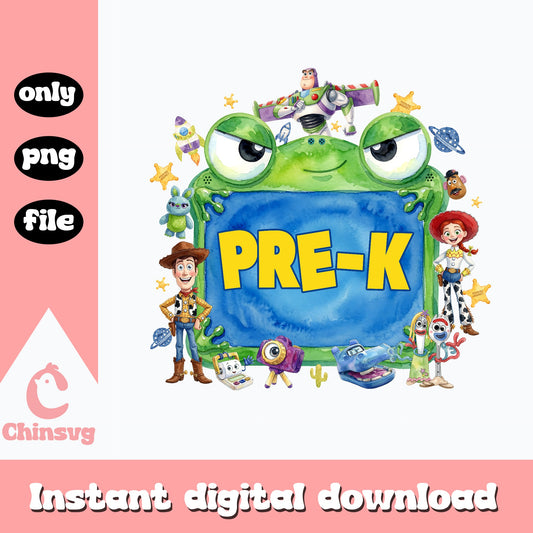 Toy Story Pre-K PNG, Back To School PNG, Woody Buzz PNG