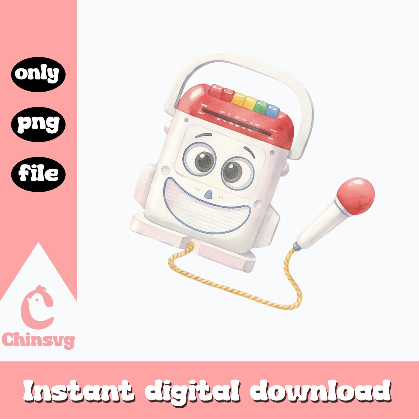 Toy Story Radio Character Watercolor PNG, Disney Pixar PNG, Toy Story PNG