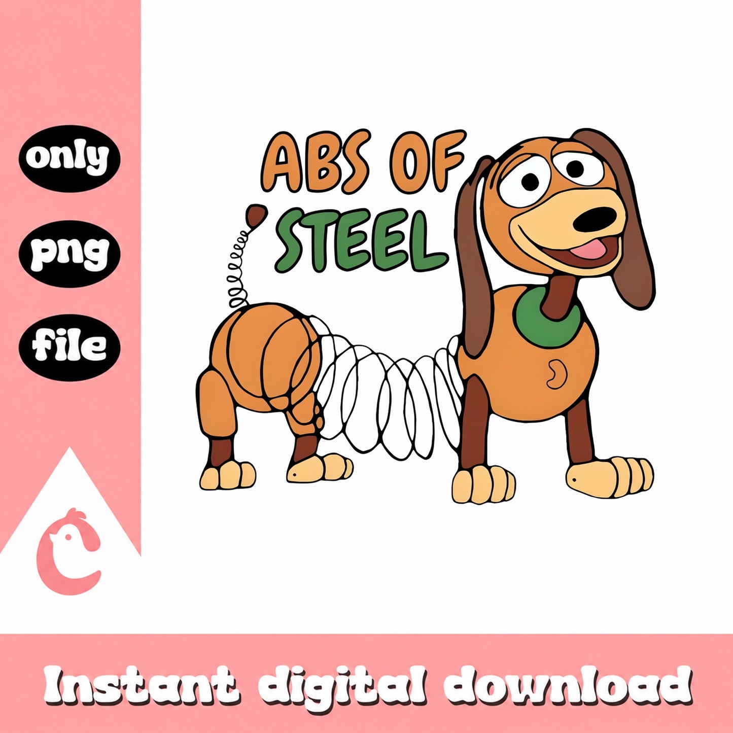 Toy Story Slinky Dog Abs Of Steel PNG, Disney Character, PNG File