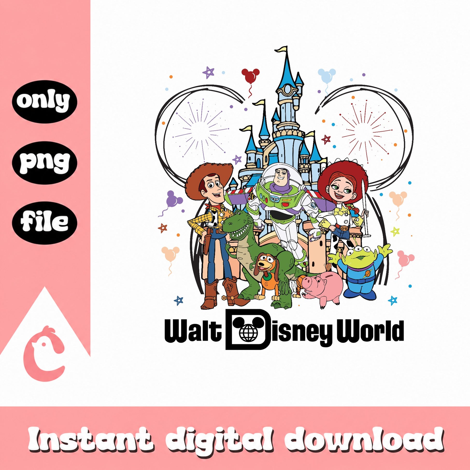 Toy Story Walt Disney World PNG, Disney Trip PNG, Disney Castle PNG