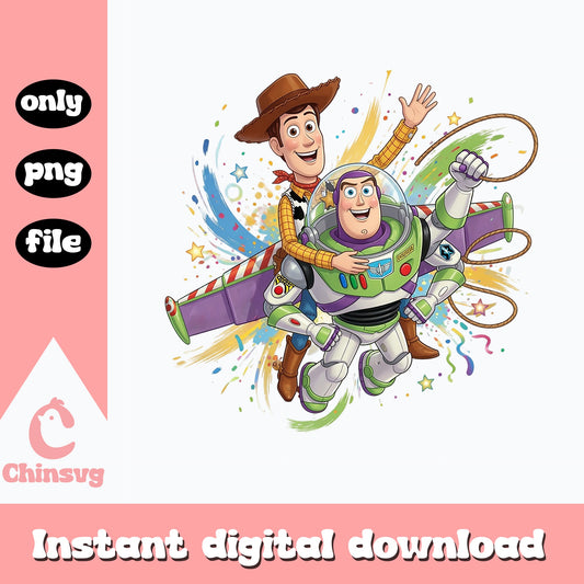 Toy Story Woody And Buzz Lightyear PNG, Disney PNG, Pixar PNG