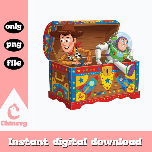 Toy Story Woody Buzz Lightyear PNG, Disney Pixar PNG, Toy Box PNG