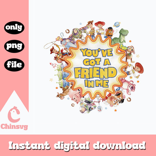 Toy Story You've Got A Friend In Me PNG, Disney PNG, Woody Buzz PNG