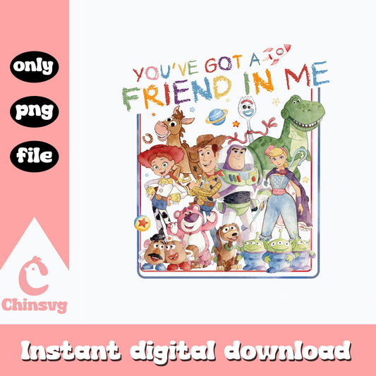 Toy Story You've Got A Friend In Me PNG, Woody Buzz PNG, Disney PNG