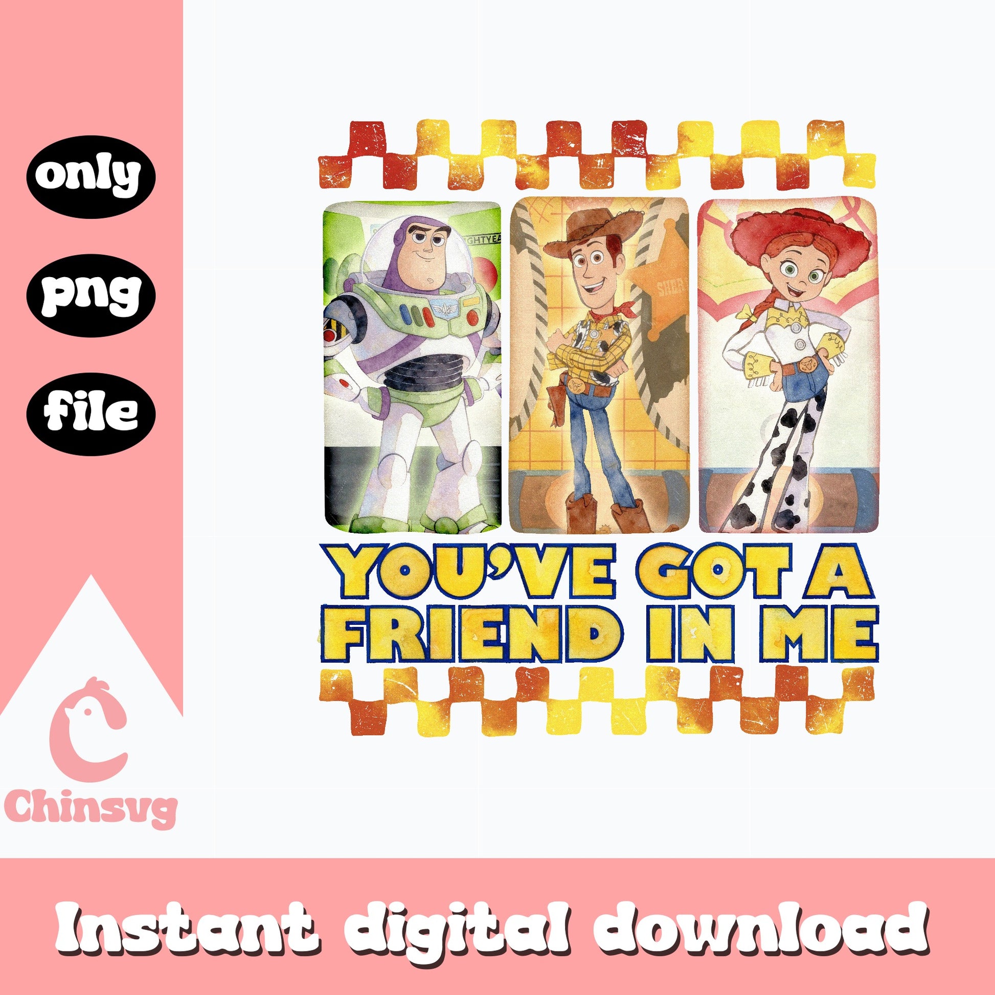 Toy Story You've Got A Friend In Me PNG, Woody PNG, Buzz PNG