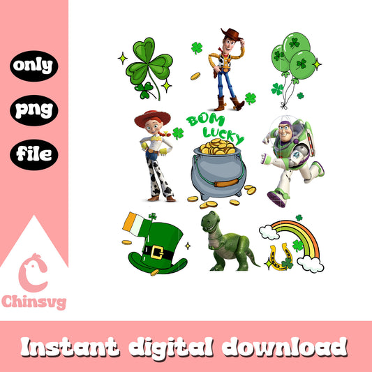 Toy story characters bom lucky png, lucky png, patrick day png
