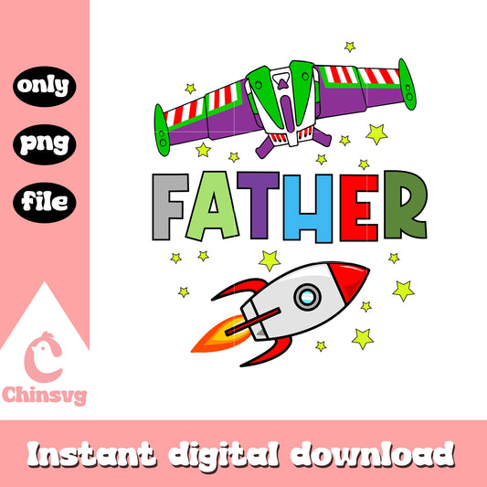 Toystory father font design png, father png, toystory png
