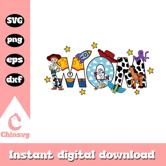 Toy story mom characters svg, toy story svg, disney svg