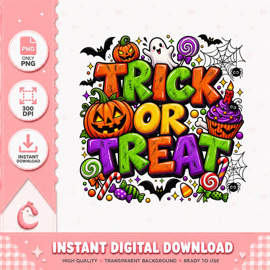 Trick Or Treat Halloween PNG, Pumpkin Ghost Candy PNG, PNG