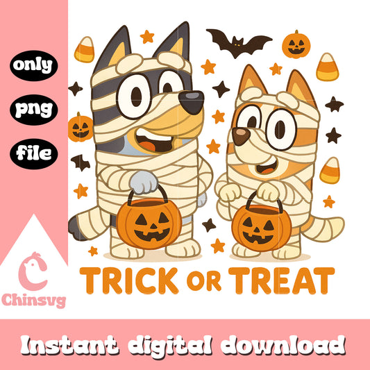 Trick or treat bluey happy halloween png, halloween bluey png