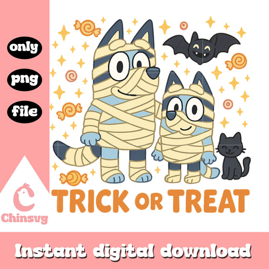 Trick or treat mummy halloween png, halloween decoration mummy png